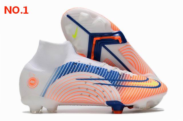 Nike Vapor 14 Academy AG Nike Football Shoes White Orange Blue;